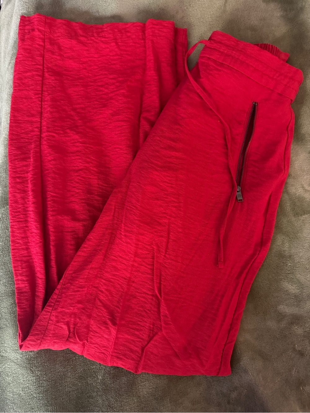 DKNY Bright Red Jogger Sweatpants